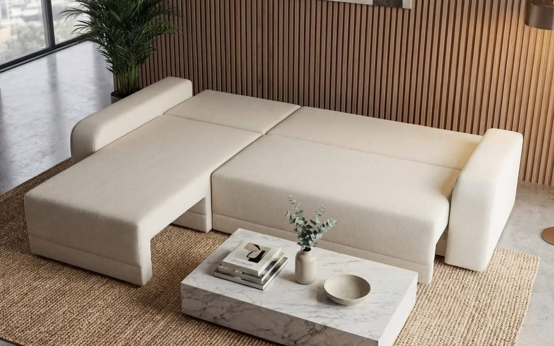 Extendable corner sofa Dizmo M, beige  4